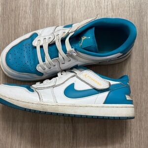 Nike White and Blue Sneakers